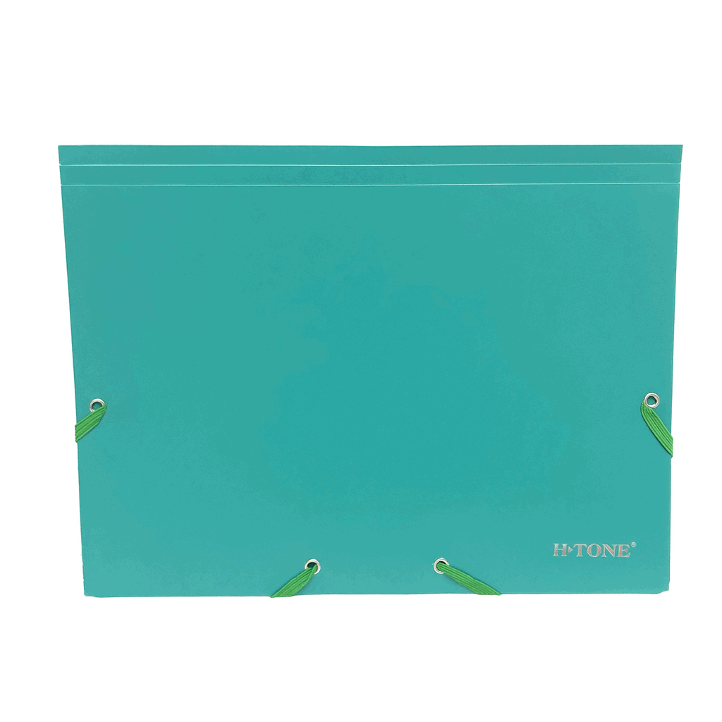 Папка пластикова на гумках А4, зелена H-Tone (JJ40941-green)